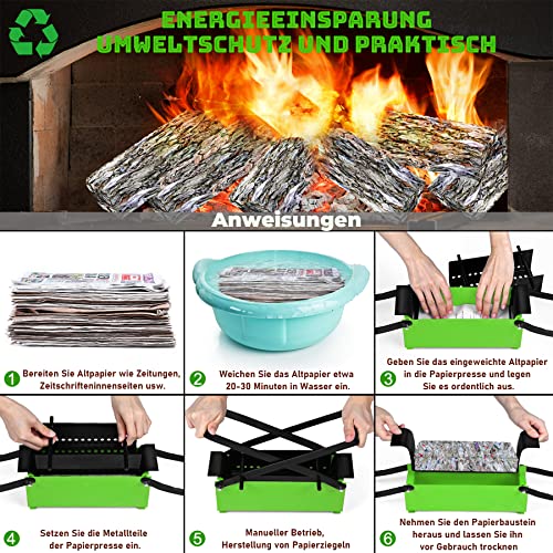 Froadp 26x9.5x13cm Presse per Carta Mobile Pressa