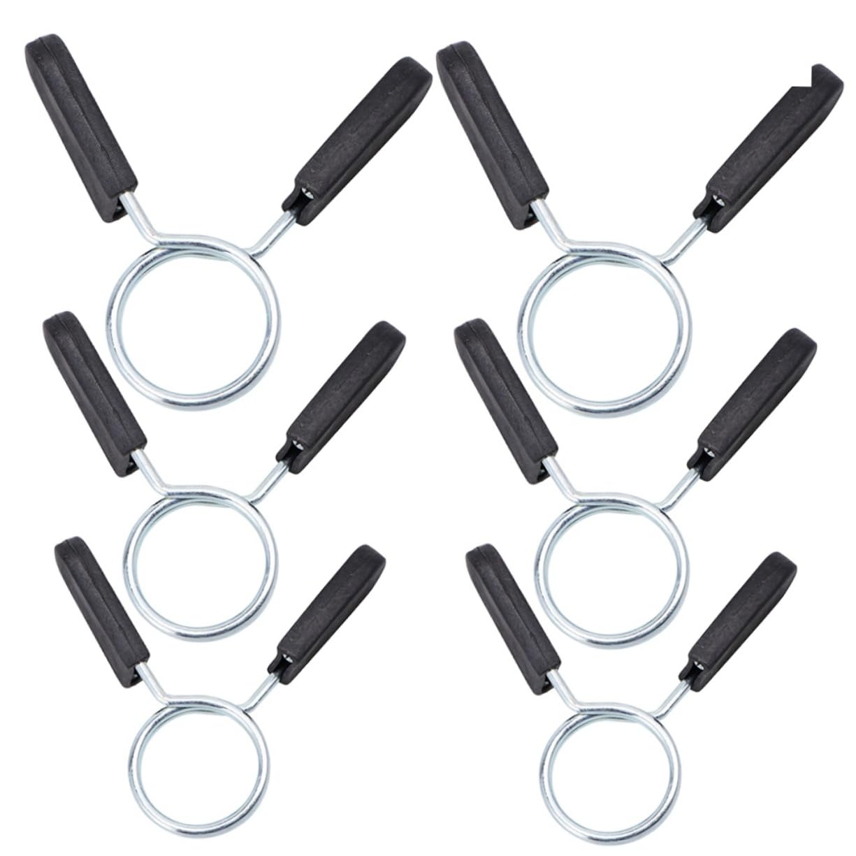 ifundom 6pcs Snap Spring Buckle Barbell Spring Clip Collars Gym Equipment for Powerlifting Cross Fit Weightlifting