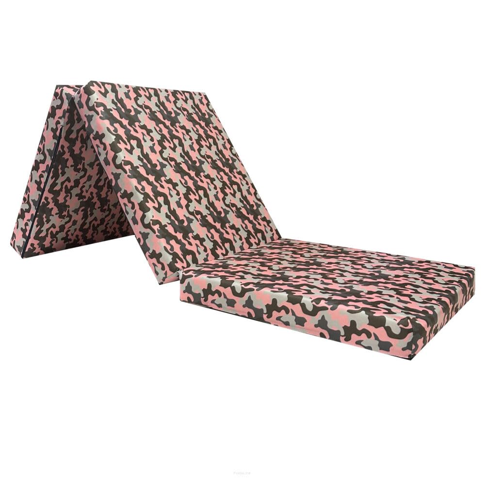 FORTISLINE Matelas Pliant 180 x 65 x 7 cm – Matelas d’Appoint en Mousse 3 Parties avec Housse Lavable – Matelas de Voyage et Camping – Fabriqué dans l’UE