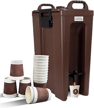 YUANHAO 5 Gallon Insulated Beverage Dispenser with Spigot | Commercial Hot & Cold Drink Dispenser for Coffee, Tea, Lemonade,7-Hour Temp Control, Ideal for Parties, Events & Office