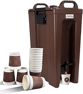YUANHAO 5 Gallon Insulated Beverage Dispenser with Spigot | Commercial Hot & Cold Drink Dispenser for Coffee, Tea, Lemonade | Leak-Proof, 7-Hour Temp Control, Ideal for Parties, Events & Office