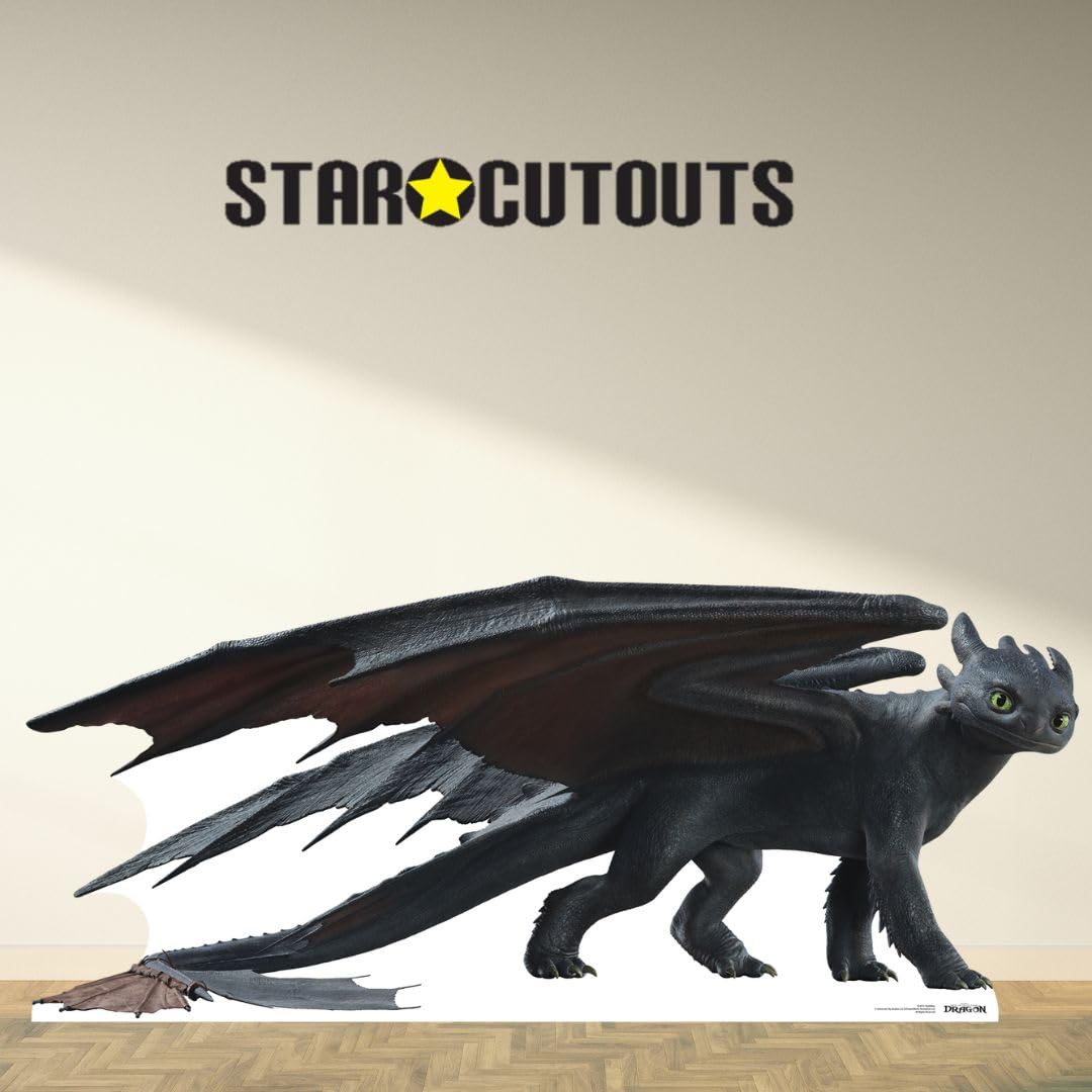 Star Cutouts SC4721 Découpe en Carton Motif Dragon sans Dents Hauteur 82 cm Produit Officiel Décoration de fête d'anniversaire
