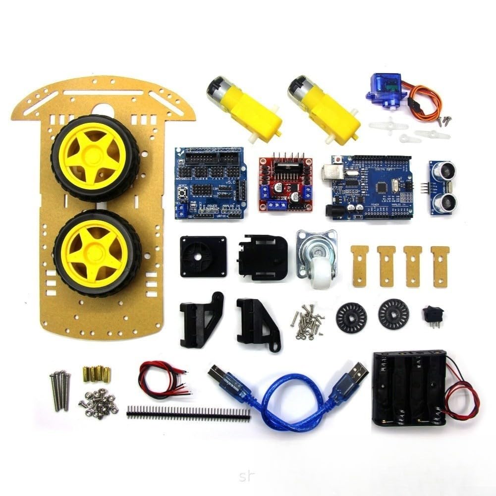 Dos ruedas para kit de coche inteligente, chasis de robot DIY con cámara, kit de coche robot de prevención de obstáculos para placa R3 para conductor de motor l298n