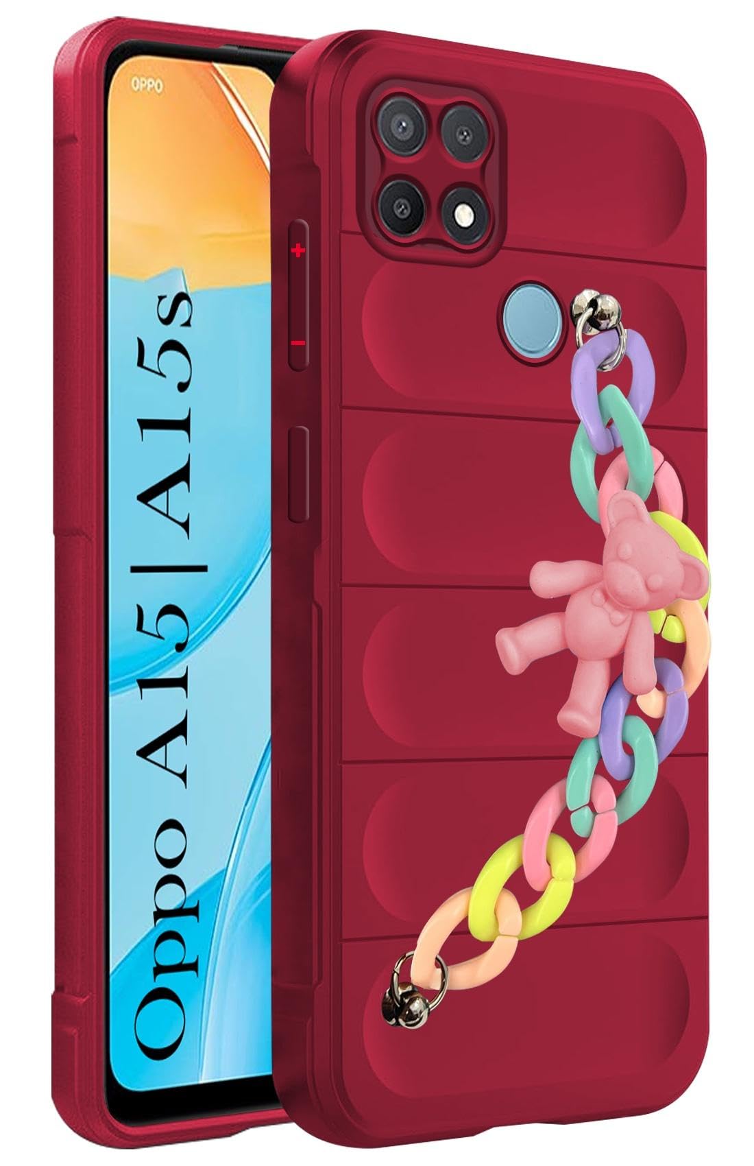Jkobi Oppo A15 | Oppo A15s Back Cover for Girls Case with Bracelet (Wrist Hanging Chain | Micro-Fiber Cloth Inside | Matte Pink) (B0CVND4RZ4) Amazon Price History, Amazon Price Tracker