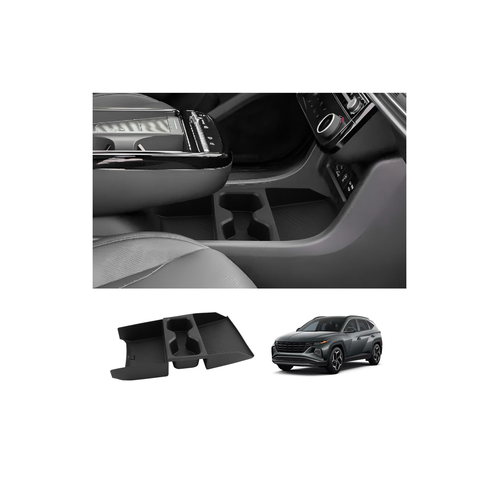 Organiseur console Hyundai Tucson 2025 bac de rangement sous accoudoir