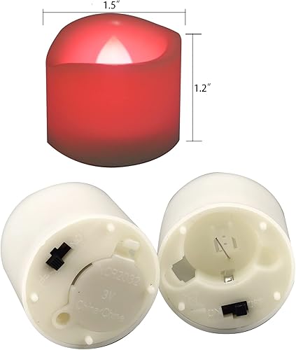 Miniatura 2 de Juego de 12 mini votivas LED que cambian de color, funciona con pilas, velas votivas sin llama, velas de té eléctricas falsas coloridas a granel