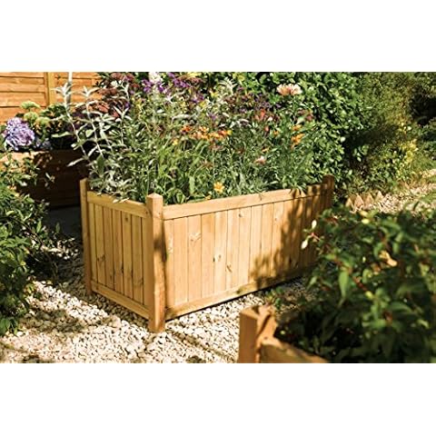 Rowlinson 141L Natural Timber Planter Cover