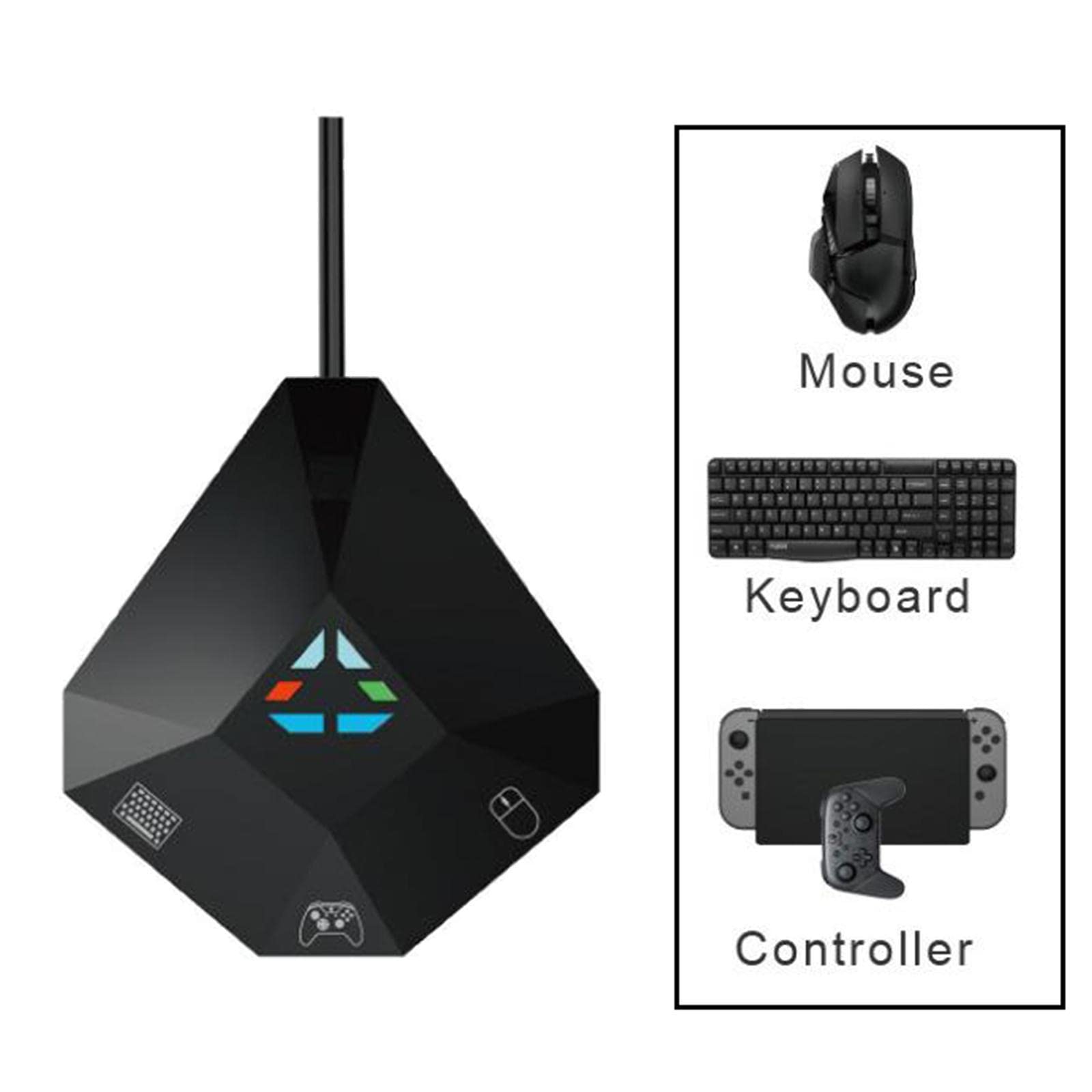 Clavier Souris Convertisseur USB Adaptateur Pièces avec Prise Casque 35mm Accessoires Professionnels pour Jeux Vidéo Compatible PS3 Xbox360 Switch