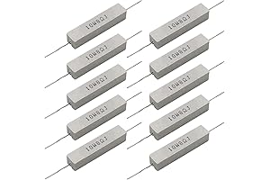 10 PCS 8 OHM 5% Axial Lead Wire Wound Fixed Ceramic Power...