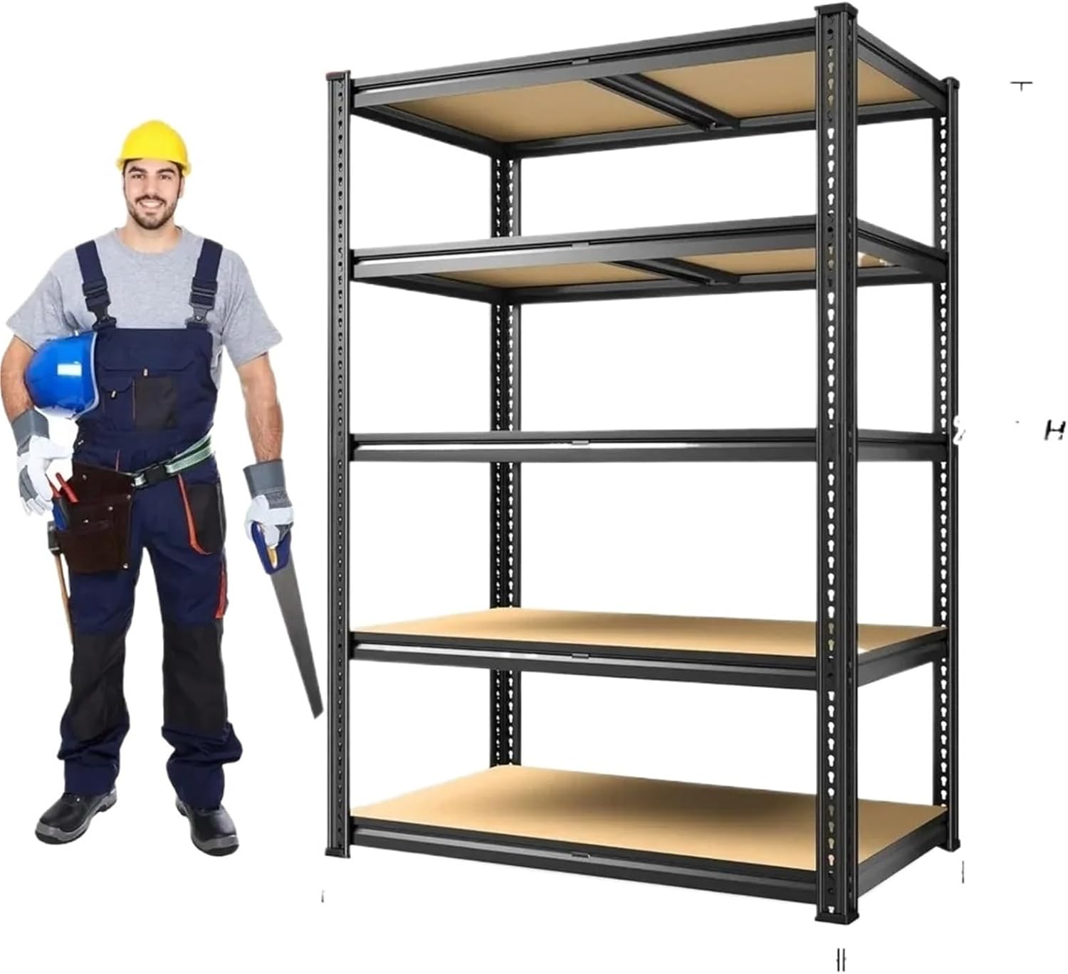 72.1''H 5 Tier Heavy Duty Metal Shelving Unit, Adjustable Storage Rack with 2250LBS Capacity for Garage & Warehouse