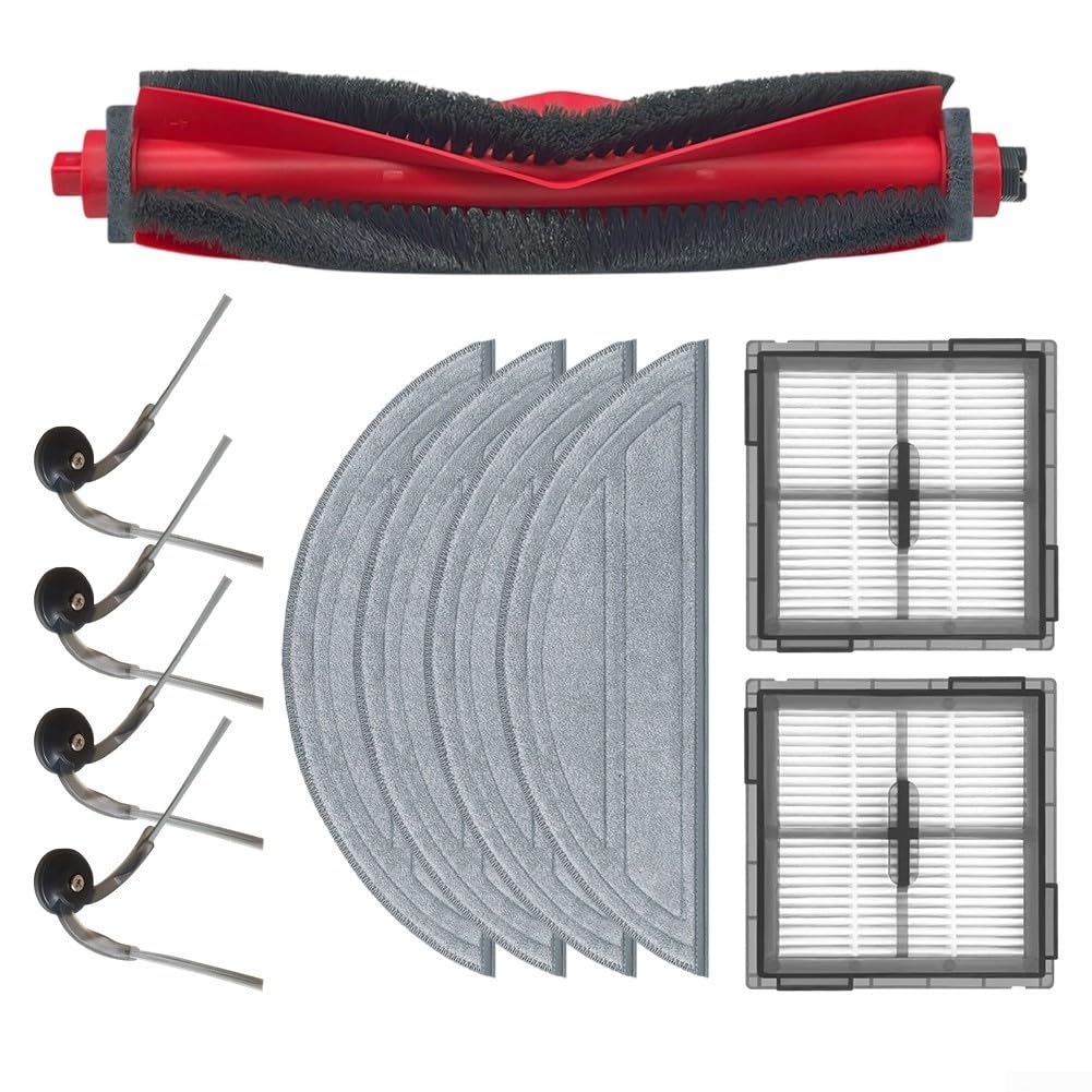 StarRing 11PCS Vacuum Cleaner Accessory Kit, Mop Cloth Main Side Brush Filter Set For Roborock for Q10 S5 for Q10 S5+ for Q10 VF for Q10 VF+ for Q10V for Q10V+ Vacuum Cleaner Parts