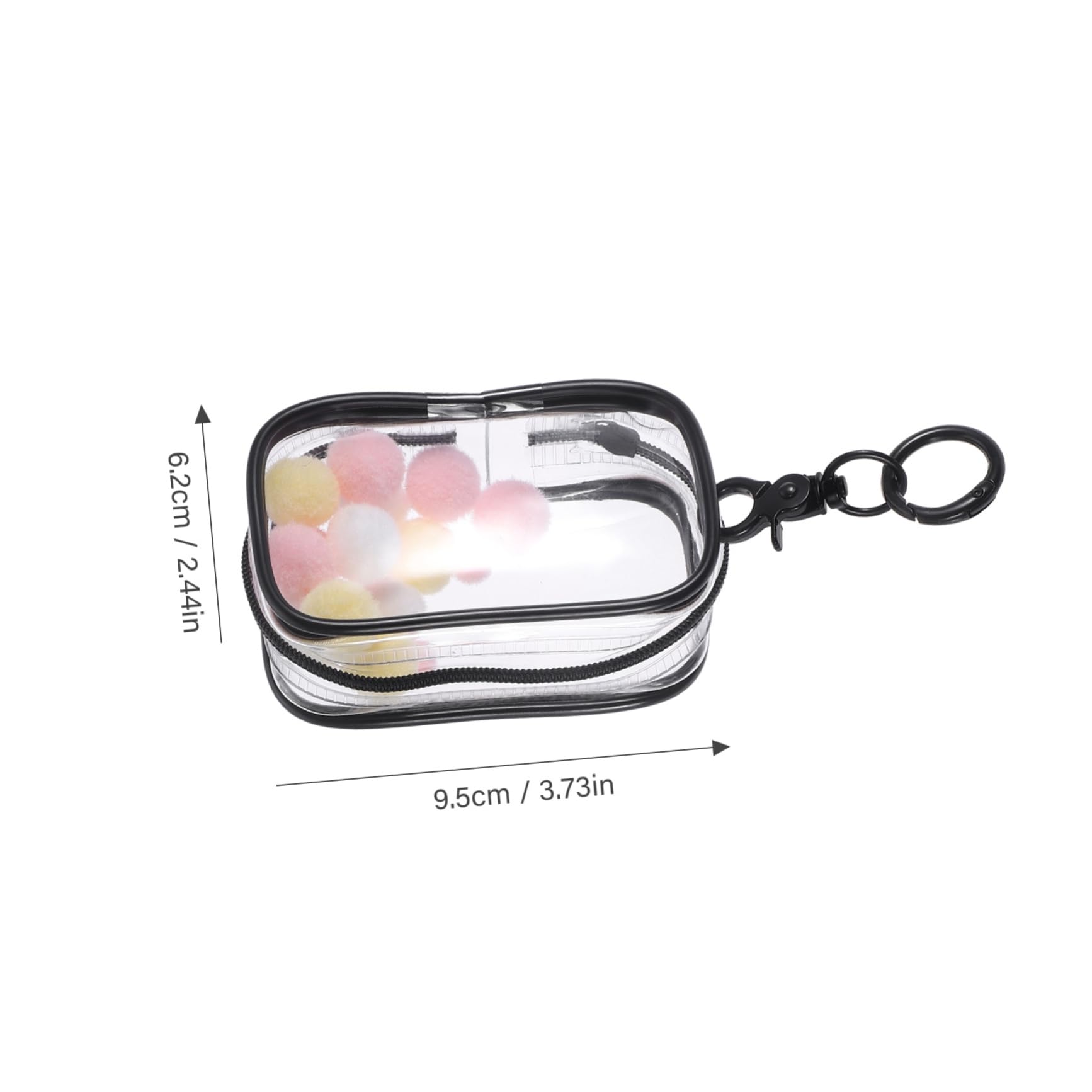 BESPORTBLE 2Sets Transparent Figure Storage Bag with Keychain Display Case for Dolls Compact and Organizer Pouch for Collectibles and Figures