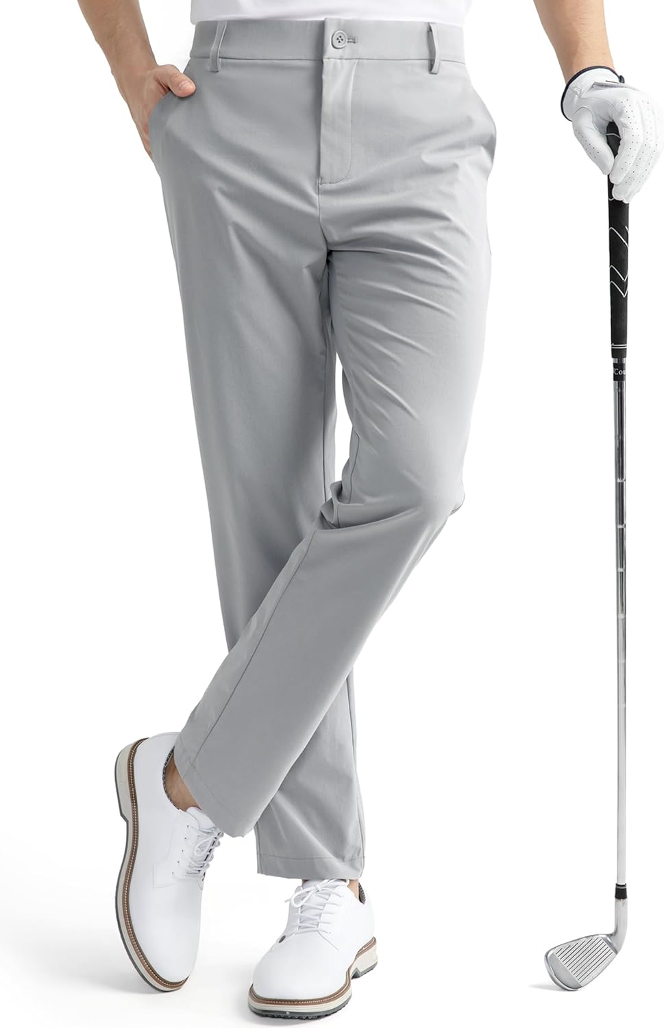 HISDERN Flex 301 Men's Stretch Golf Pants 30"/32" Lightweight Quick Dry Comfy for Business and Casual with Utility Pocket