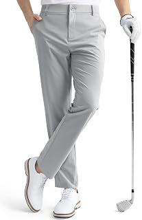 HISDERN Flex 301 Men's Stretch Golf Pants 30"/32" Lightweight Quick Dry Comfy for Business and Casual with Utility Pocket