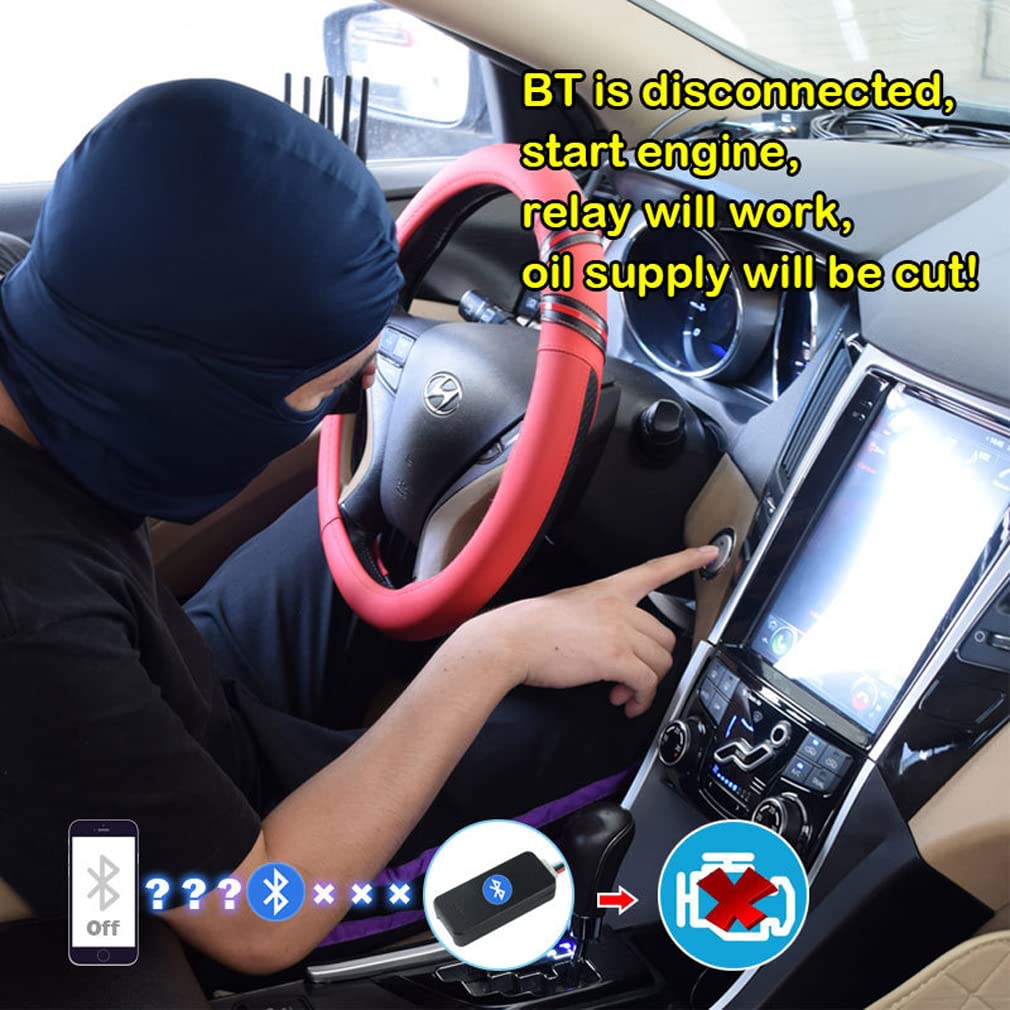 XRC TECH Mini teléfono Bluetooth inmovilizador sistema bloqueo de la electricidad de aceite Seguridad 3 cables conexión para todos los coches