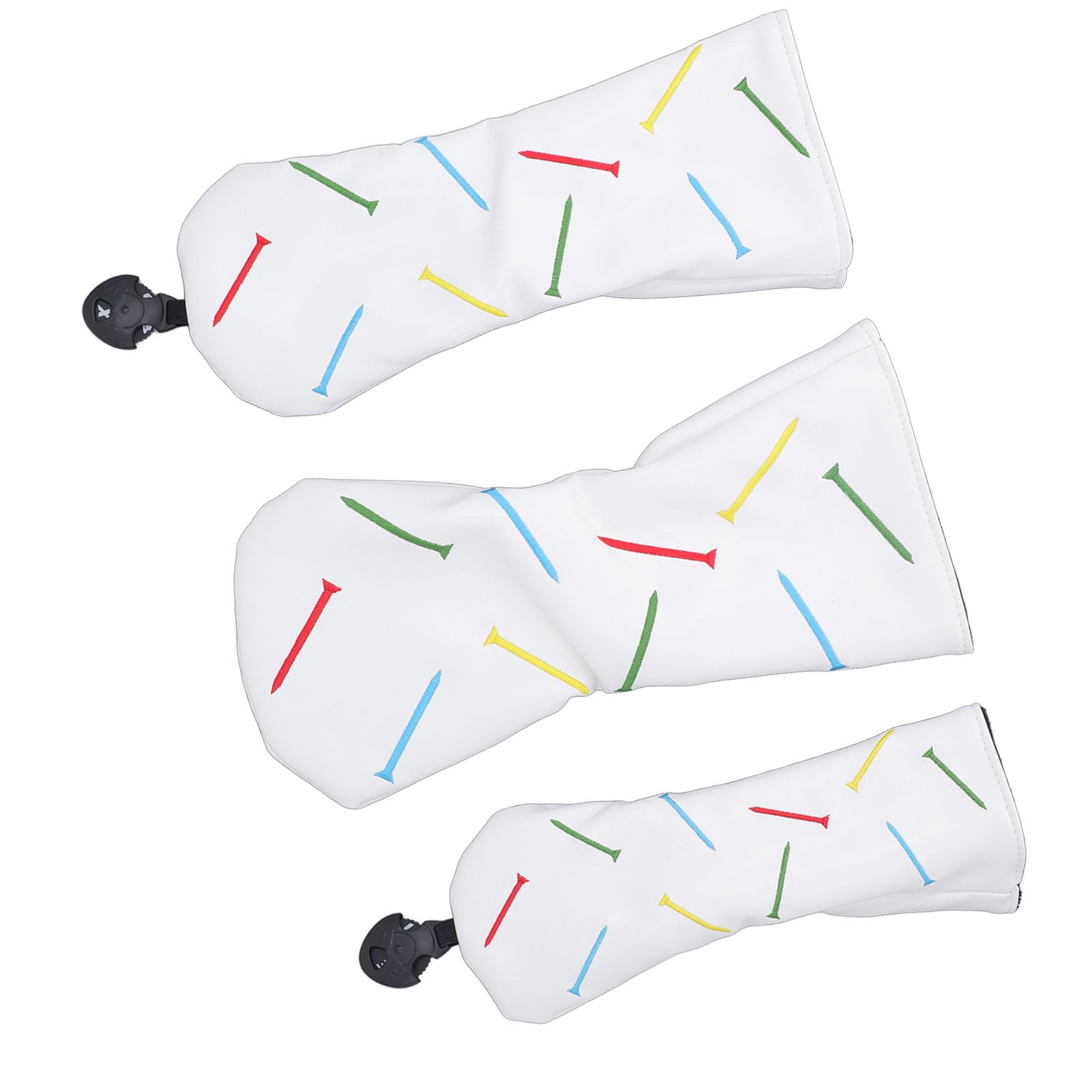 wasserdichte Golfschlägerhüllen aus PU-Leder, 3er-Set, Long Neck