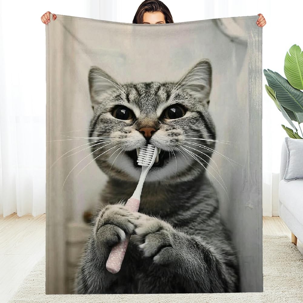 Couverture chat anti-froid en flanelle douce pour le canapé