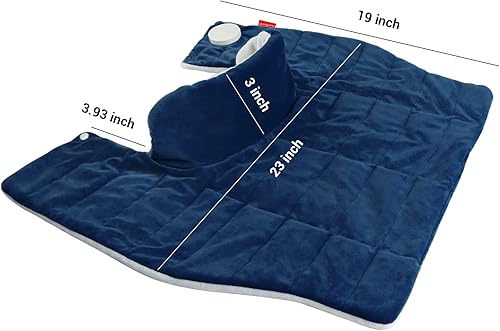Vista 16 de Almohadilla térmica con peso para aliviar el dolor de cuello y hombros, Comfytemp de 1.5 libras, calefacción eléctrica cuello abrigo para calambres