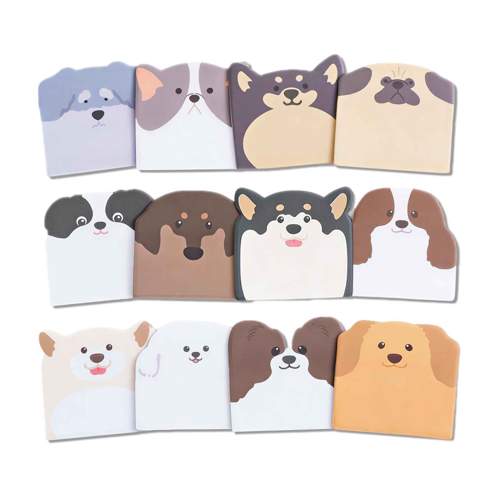 12 Packs Dog Sticky Notes Set Cute Sticky Notes for School Office Home Lovely Cute Sticky Notes 240 Sheets Memo Pads Dog Lover Gifts School Stationery Supplies Party Bag Fillers