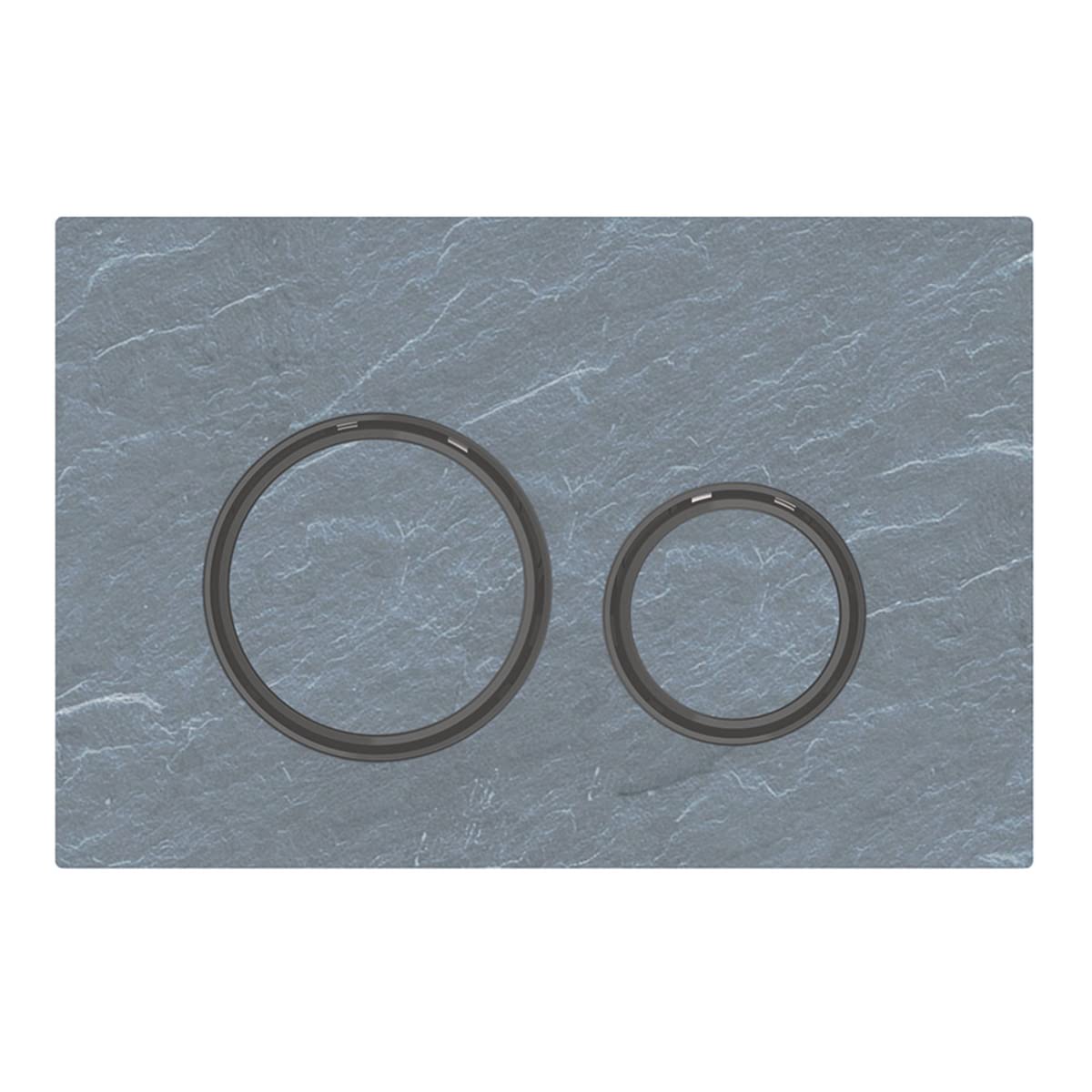 Geberit Placca di azionamento Sigma21, per risciacquo Doppio, Colore Metallo Nero Cromo, colorazione: Nero Cromato/Ardesia Mustang - 115.651.JM.1