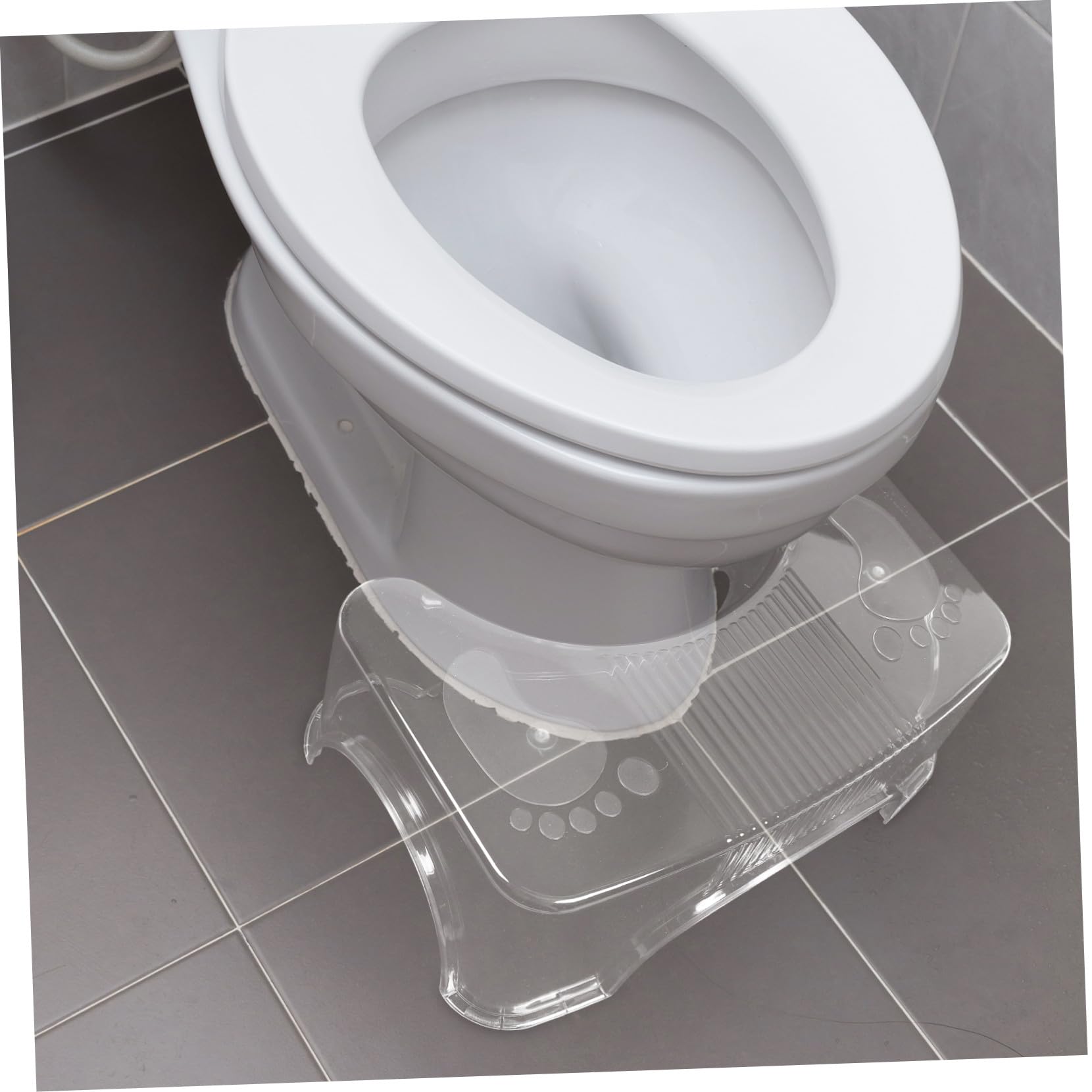 UPKOCH Sgabello Water in Pet Trasparente, Antiscivolo e Leggero, Pieghevole per Bagno e Toilette, Comodo Poggiapiedi per Adulti e Ragazzo Ragazza