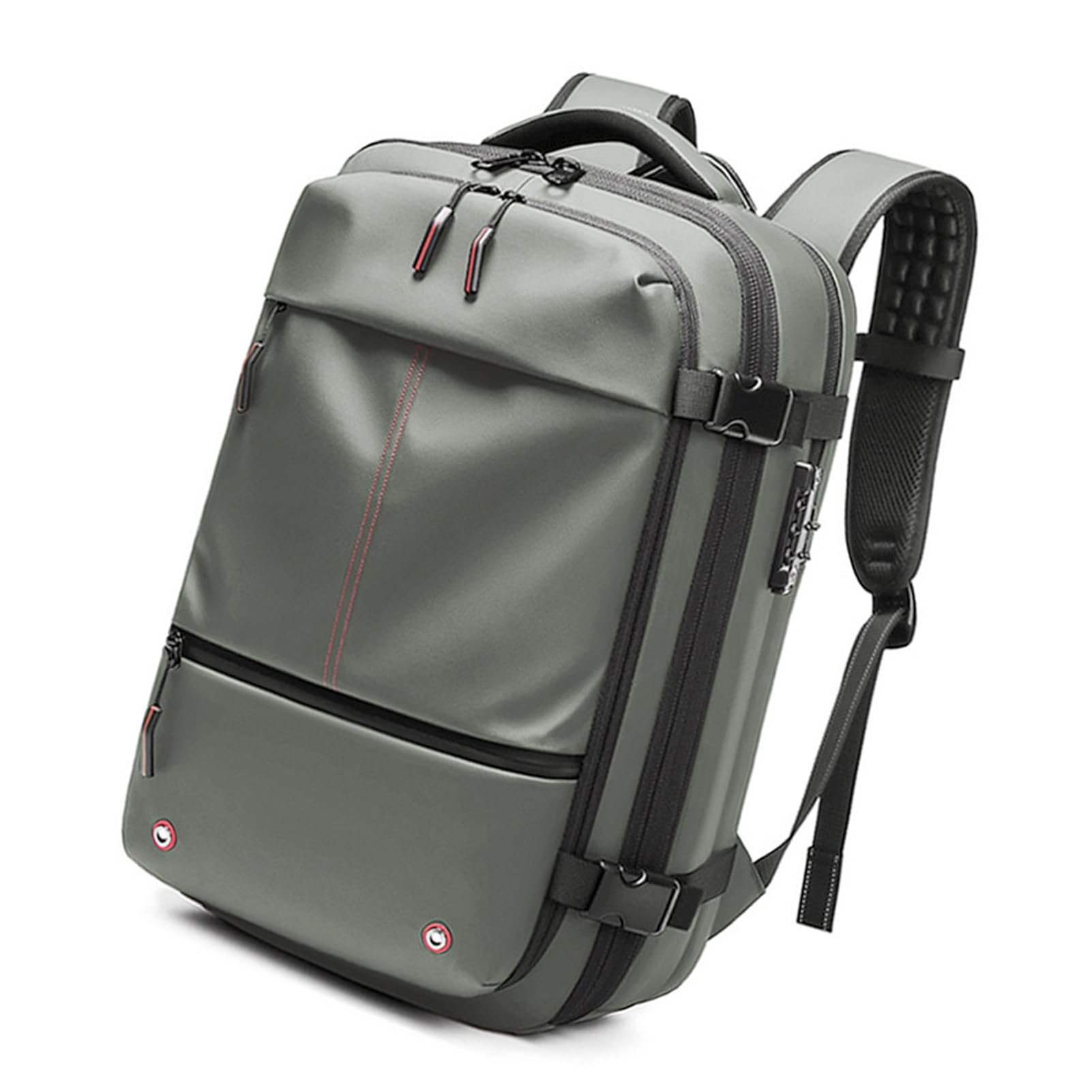 Bewinner Vakuum Rucksack – Wasserabweisender Erweiterbarer 60L mit Vakuum Kompression, Anti Diebstahl Vacuum Backpack für Reisen (GRÜN)