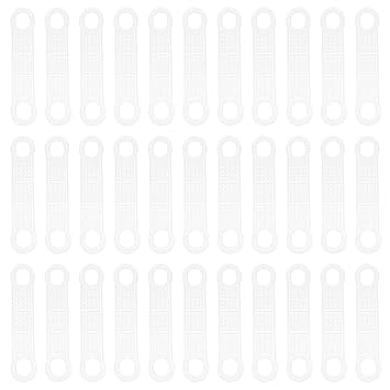 NaienCraft, Pack 100 Non-Slip Rubber Clothing Hanger Grips Silicone Shoulder Grip Clothes Hanger Strips for Wood and Plastic Hangers Hanging Accessories Clear