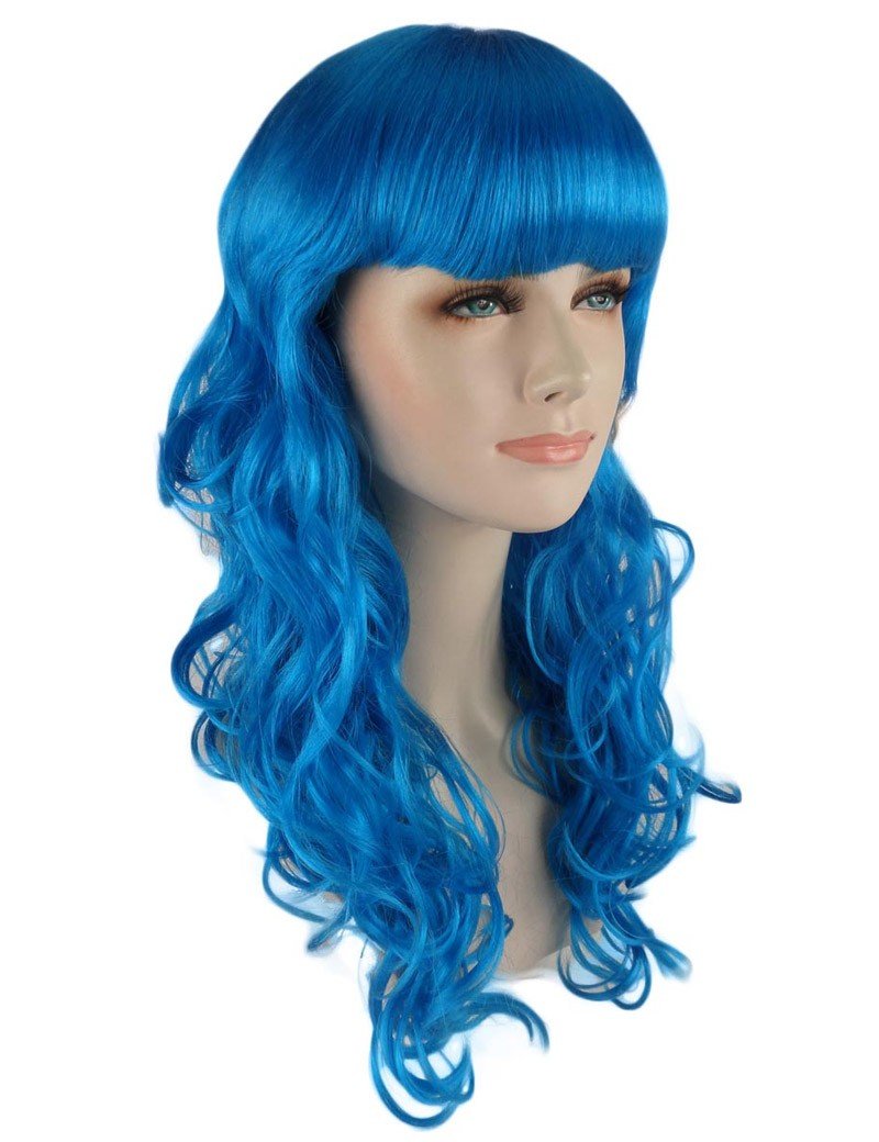 あお様 シンデレラ オーダーウィッグ Amazon.co.jp: Wigs2you 青 ブルー ロング カールウィッグ