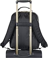 Vista 5 de Kenneth Cole REACTION - Mochila Chelsea Chevron para mujer, para laptop y tablet de 15 pulgadas, Negro, Tamaño único