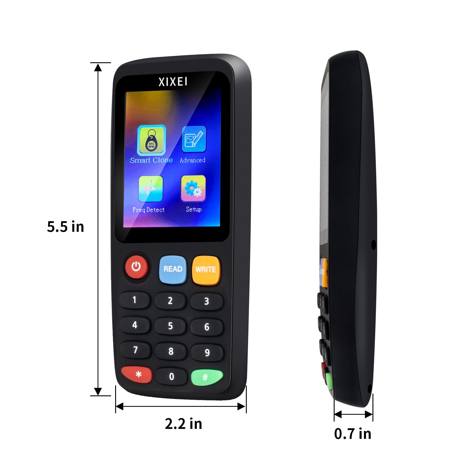 RFID-Kopierer,Fob Copier, RFID lesegerät Chip kopierer, Decodierung, IC-Karte, intelligenter Schlüssel-Duplikator für T5577/5200-Karten Mit 5200 Schlüsselanhängern + UID-Karten x 5