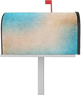 Mailbox Covers Magnetic Post Box Cover Mandala South Asian Blue White Lace Ornaments Traditional Boho Design Mailbox Cover for Outdoor Garden Yard Decorations Standard Size 18.5" X 21.7"