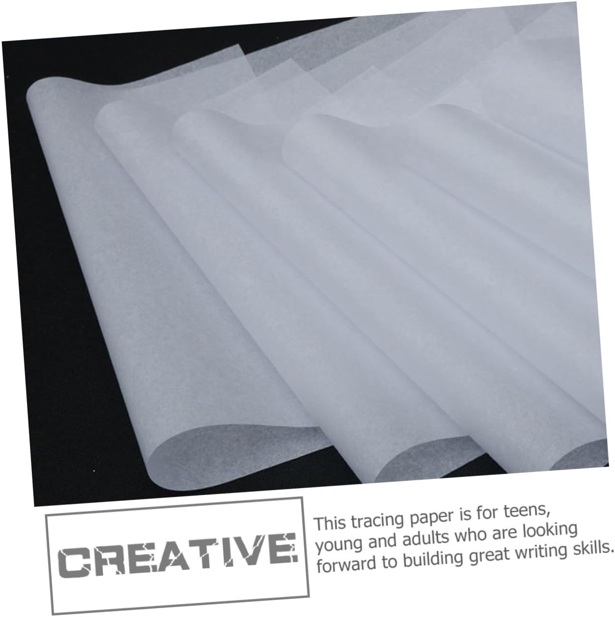 OFFSCH Tracing Paper for Drawing and Handwriting Practice, Translucent 16k Copy Transfer Paper 500 Sheets (5 Packs) for Calligraphy and DIY Crafts