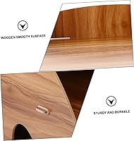 Vista 8 de Estantería de múltiples capas Soporte para libros Estante de almacenamiento de madera Soporte de archivo de papel de múltiples capas Paletas