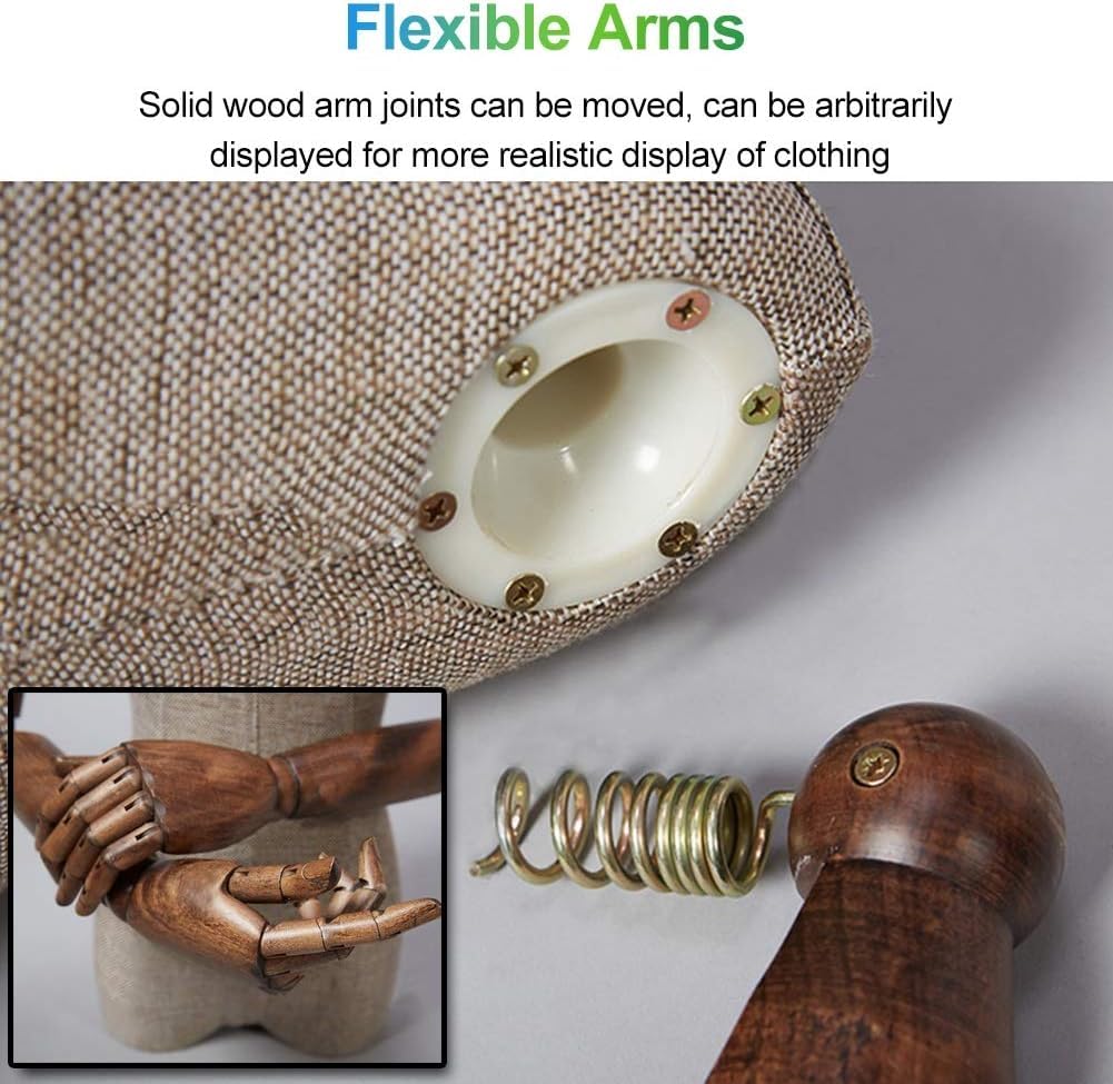 【美品】レディーストルソー 高さ調整可 両腕可動式 マネキン 木製 店舗 アーム Amazon.co.jp: レディーストルソー マネキン トルソー 可動式 アーム