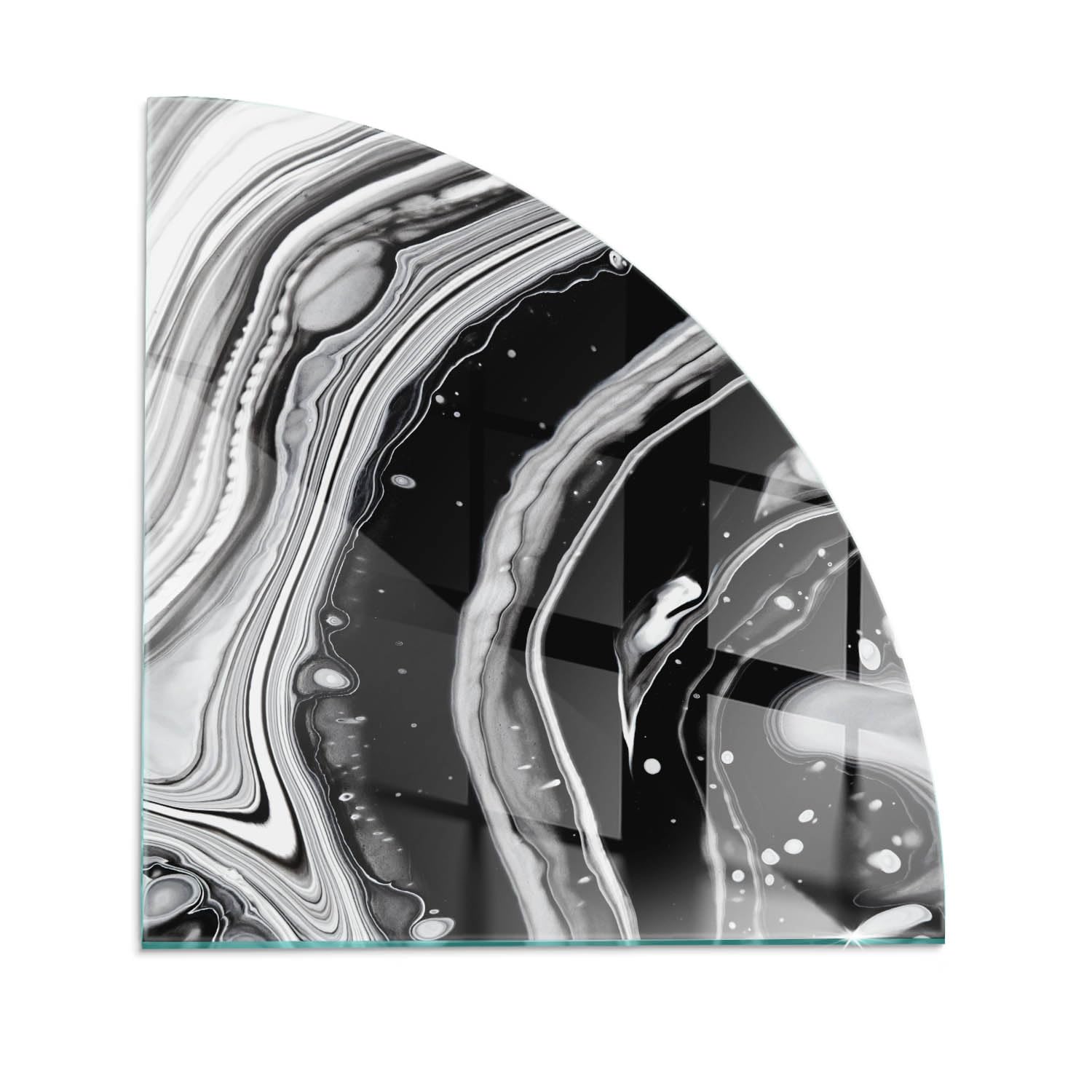 Protégez votre parquet du poêle à bois | Plaque de sol en verre à motifs vagues