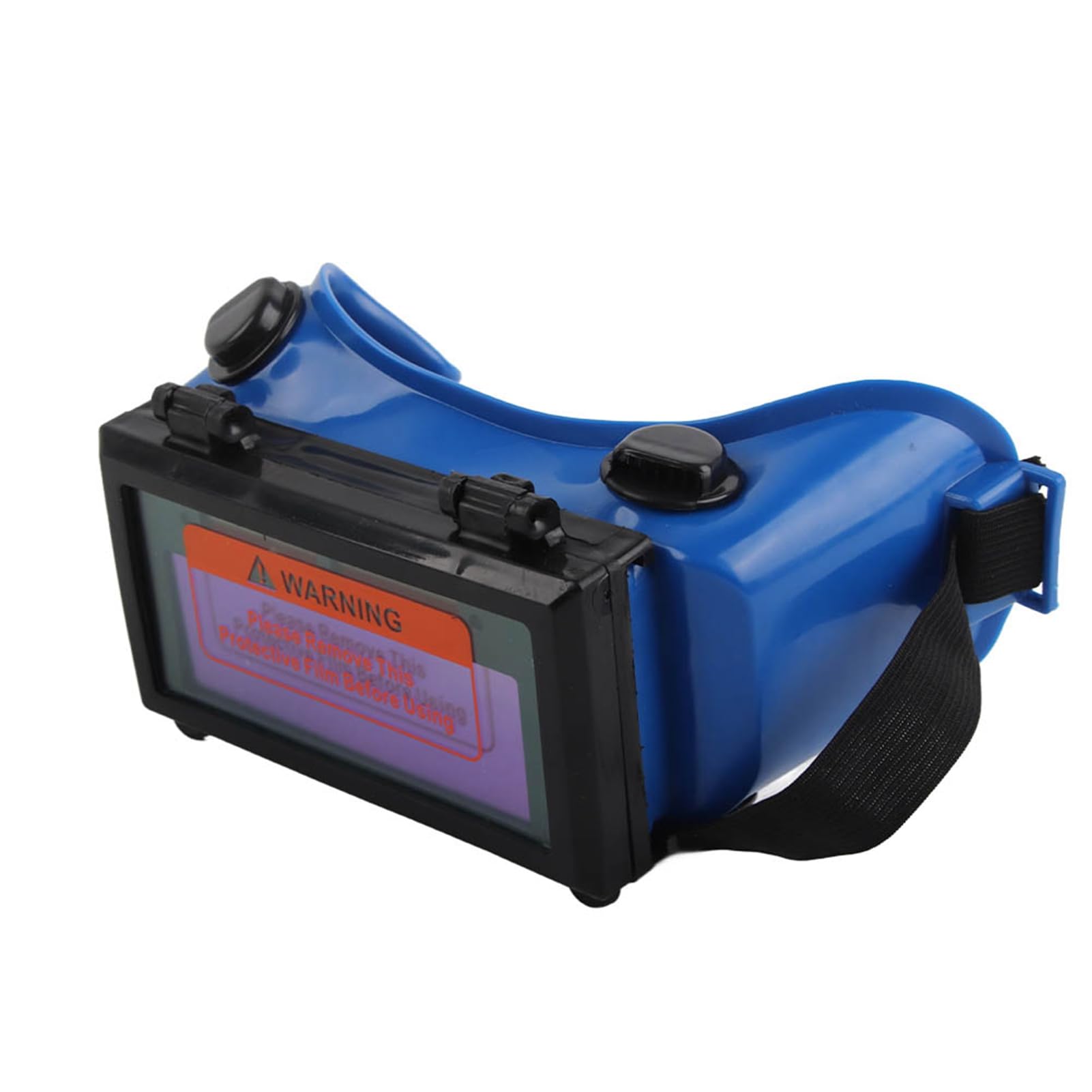 Yuecoom Welding Goggles Solar Powered Auto Darkening Welding Goggles for Construction Sites Electric Welding (Blue) - Image 4