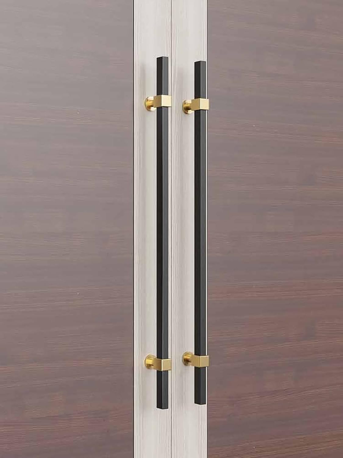 Poignée de porte pour verre et bois push pull noire 40cm