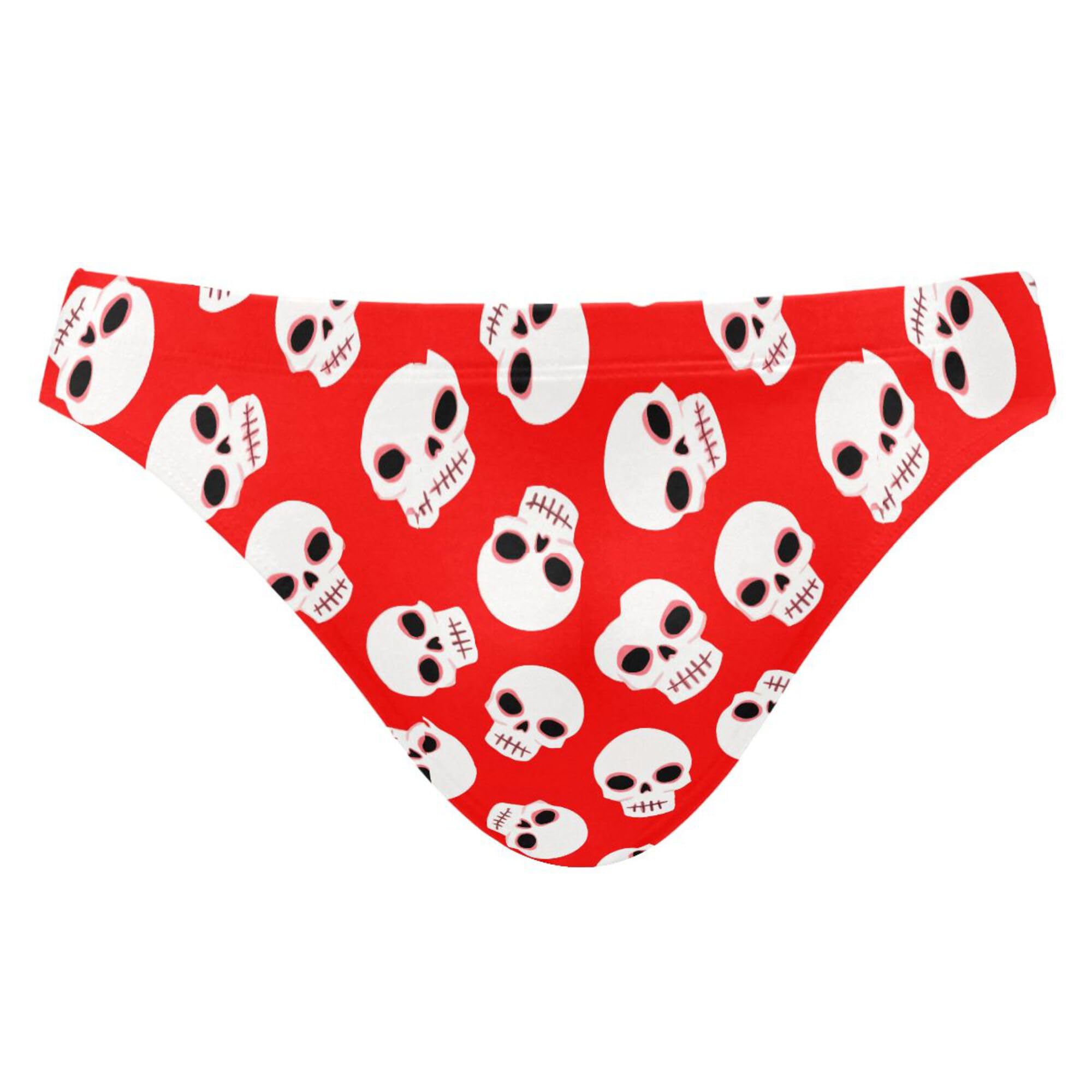 Skull Swim Briefs for Men Bikini Swimwear Boys Short XXL B0404399