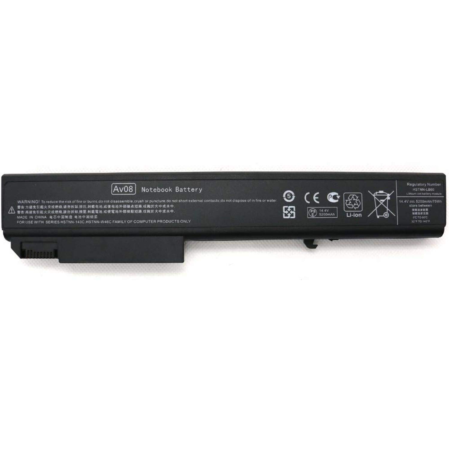 AV08 AV08XL HSTNN-LB60 458274-363 458274-421 458274-422 HSTNN-I43C HSTNN-OB60 HSTNN-W46C Sostituzione della batteria del laptop per HP 8540W 493976-001 8740W 8540P 8530P 8530W 8730W (14.4V 5200Mah)
