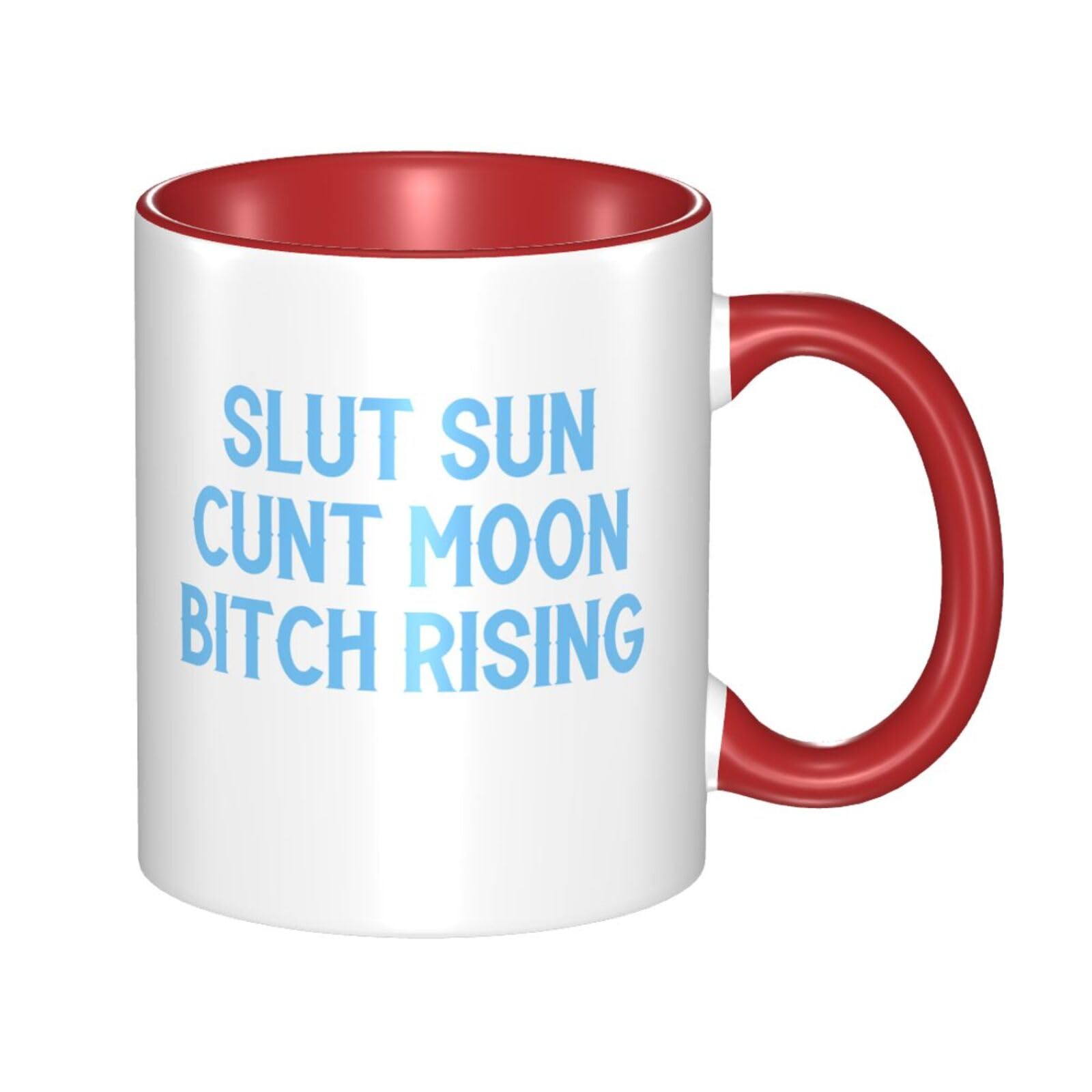 YVNUM Funny Tea Cup Slut Sun Cunt Moon Bitch Rising Coffee ...