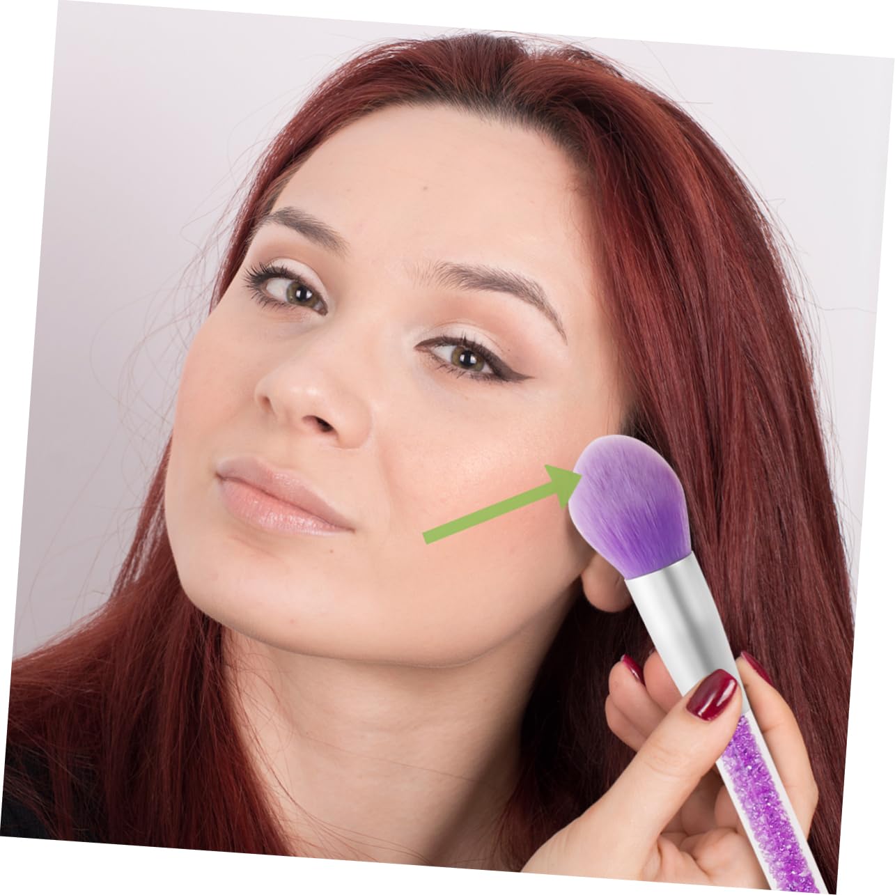 Healeved Ensemble de Pinceaux de Maquillage à Paillettes Tendance avec Manche en Strass Kit Complet de Pinceaux Cosmétiques pour Femmes Application de Maquillage Naturel