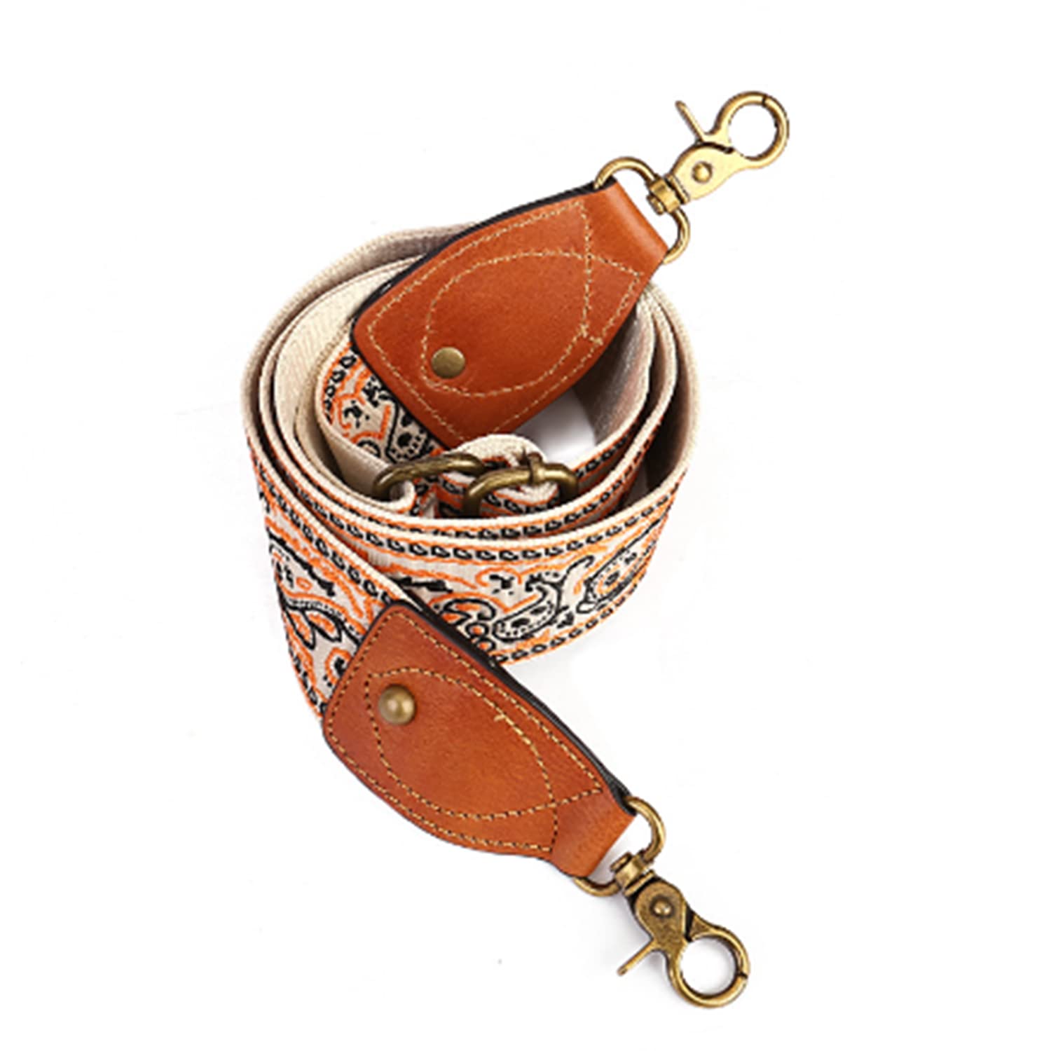 Wide Shoulder Strap 2" Cowhide Head Purse Strap Adjustable Replacement, Retro Crossbody Straps for Purses, Shoulder Bags, Guitar Strap Purse, #4, Adjustable