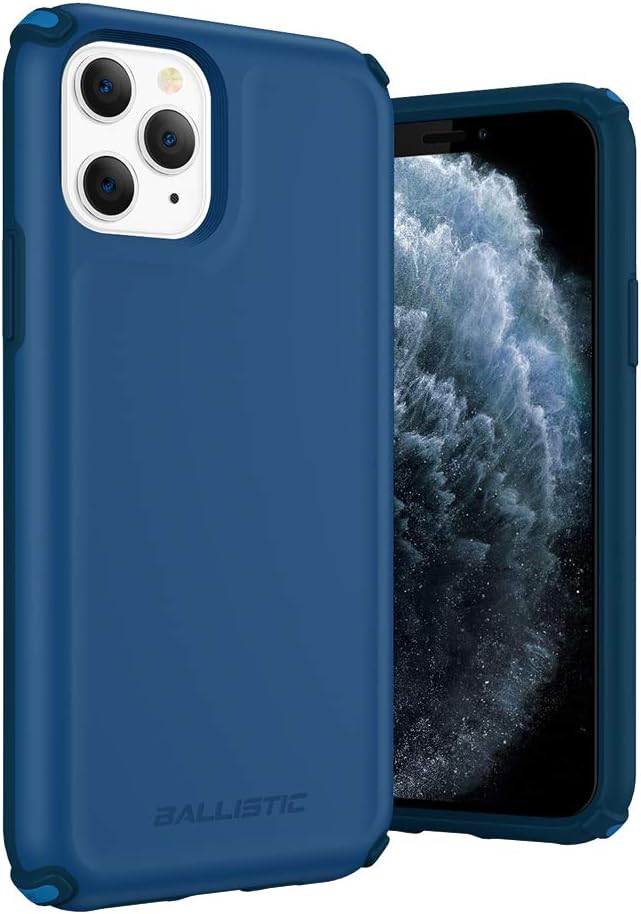 BALLISTICUrbanite Series Case for iPhone 11 Pro Max 6.5‘’ with 3 Sets B-Labs Corners, Drop Protection Rugged Shockproof Case-Blue