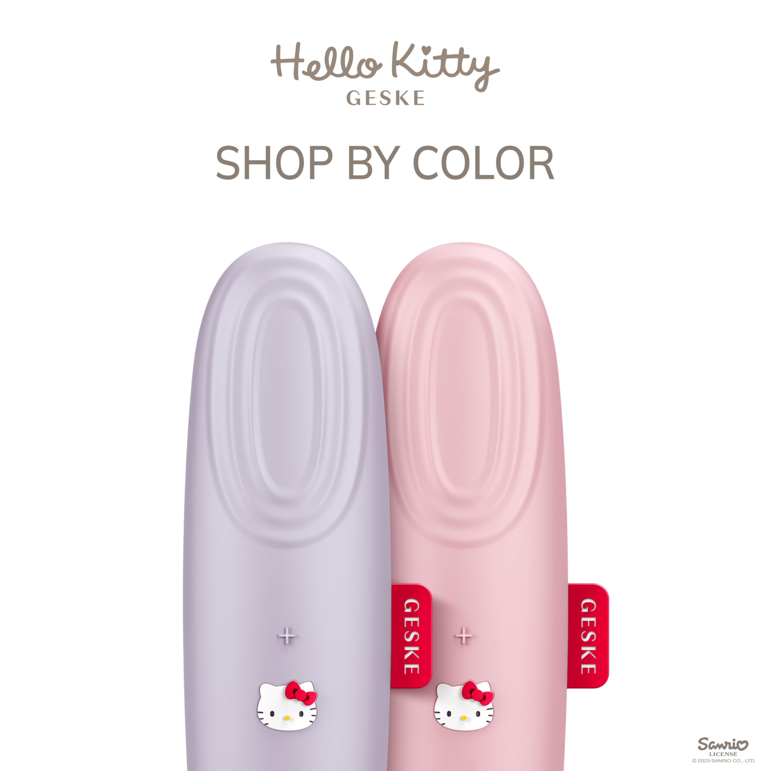 GESKE x Hello Kitty | SmartAppGuided™ Warm & Cool Eye Energizer | 6 in 1 | Augenmassagegerät | Massagegerät gegen Augenringe | Tränensäcke und Schlupflider entfernen | Elektrische Augenmassage