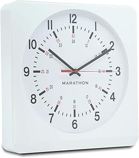 MARATHON Jumbo 12 Inch Analog Wall Clock with Auto-Night Light
