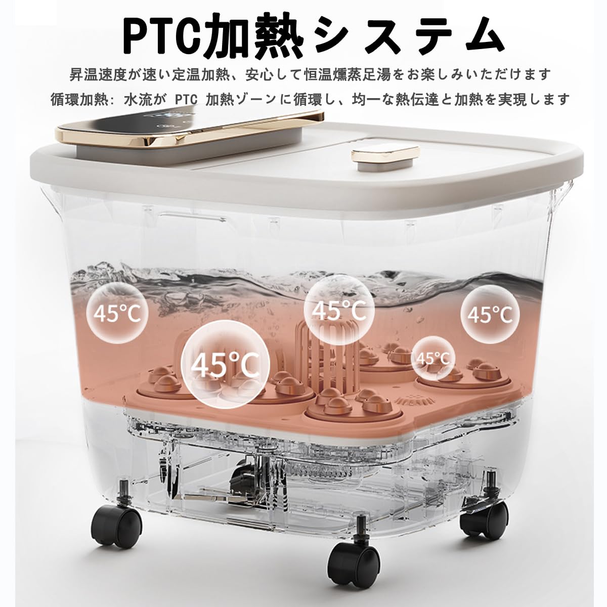 加熱式足湯 ユアサプライムス.com｜サンコー 加熱式折りたたみフットバス あし～ゆ