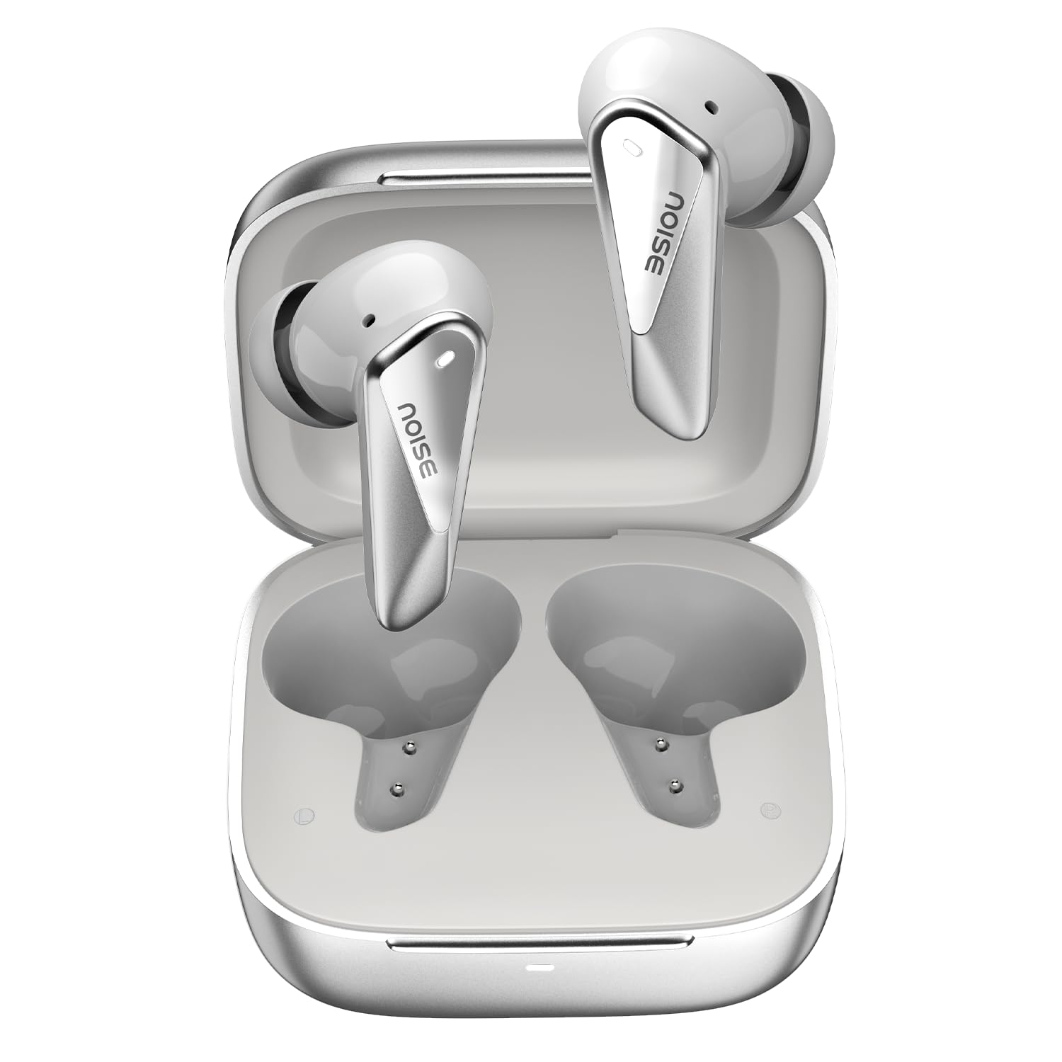 Noise Newly Launched Buds N2 Pro Truly Wireless Earbuds with Metallic Finish, 70H of Playtime, ANC(Upto 32Db), Dual Pairing, Instacharge(10 Min=200 Min), BT V6.0(Lunar Silver)-image-36