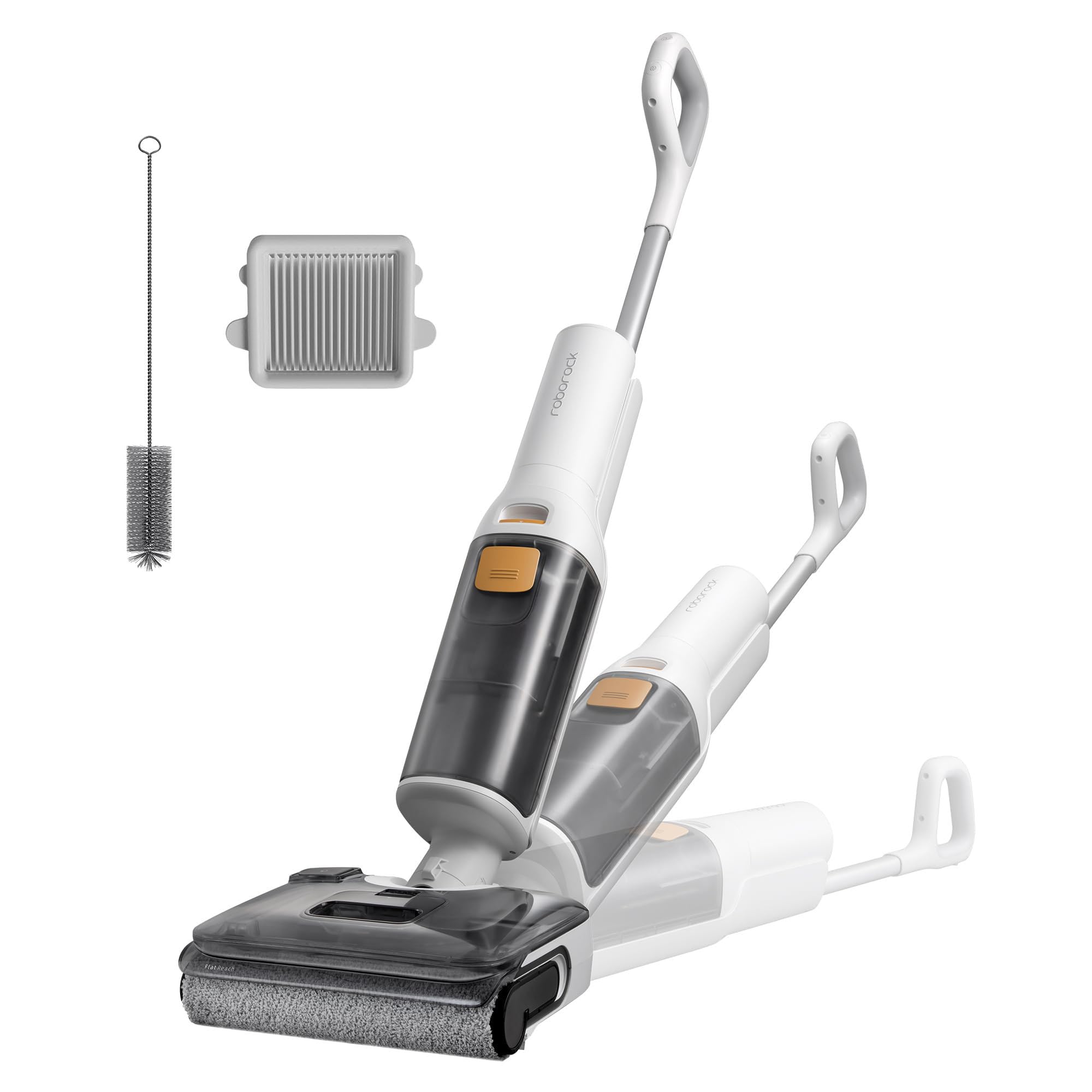 roborockF25 RT Cordless Wet Dry Vacuum Cleaner,180° Lie-Flat Floor Cleaner Machine,90°C Edge to Edge Self-Cleaning,Vacuum Mop All in One,40Mins Runtime Electric Floor Cleaner 20000 Pa for Home