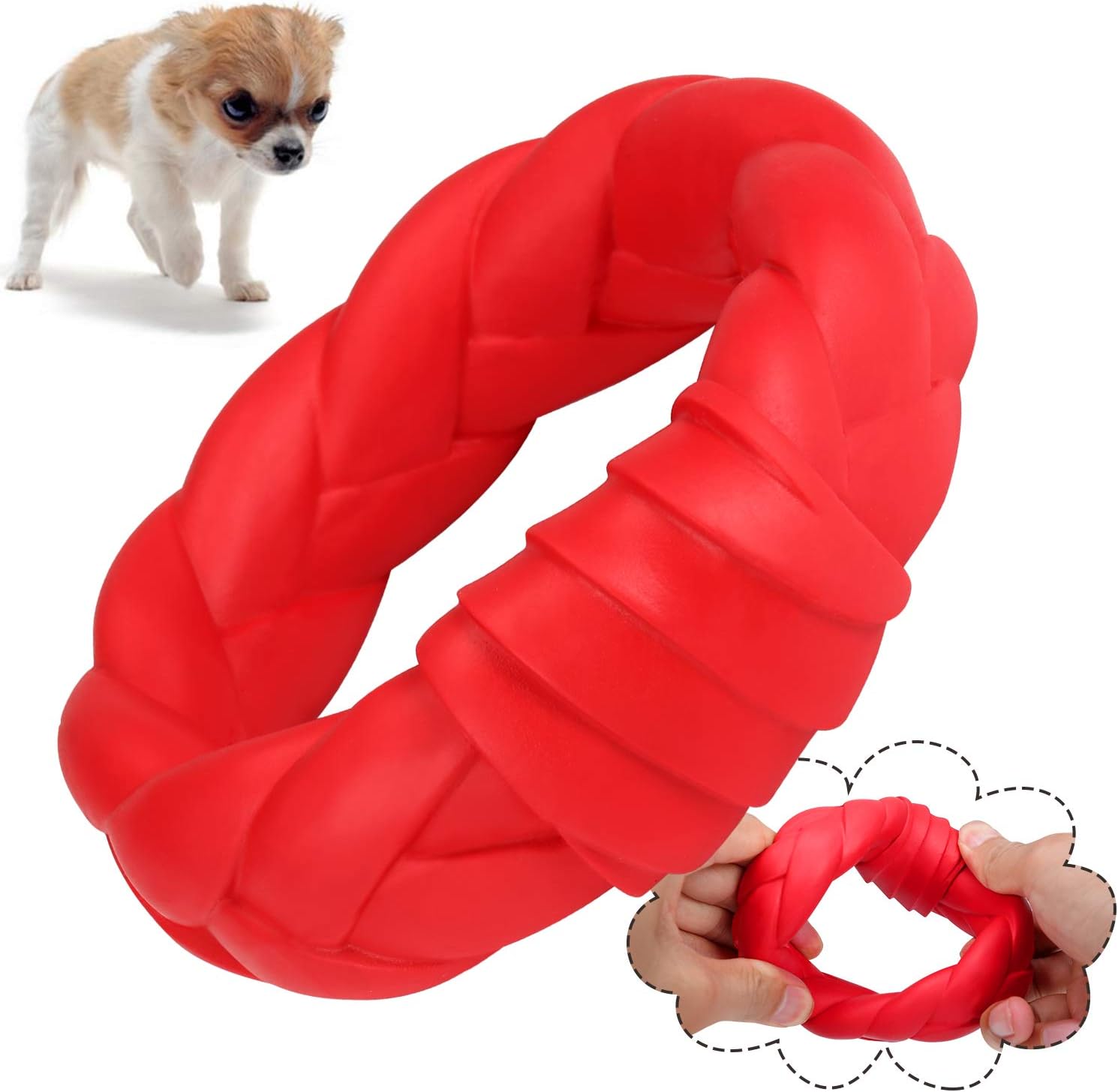 Dog Chew Toy for Aggressive Chewers, Durable Dog Toys Tough Rubber Chew Toys, Natural Rubber Chewing Toys for Training & Keeping Pets…