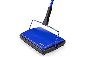 Casabella 26194 Hoky Floor and Carpet Non-Electric Vacuum Broom and Multi-Surface Sweeper
